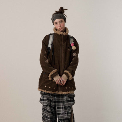 Achihara_Warm_Insulated_Stand_Collar_Loose_Fit_Commuter_Women_Brown_Puffer_Jacket_MISSTT