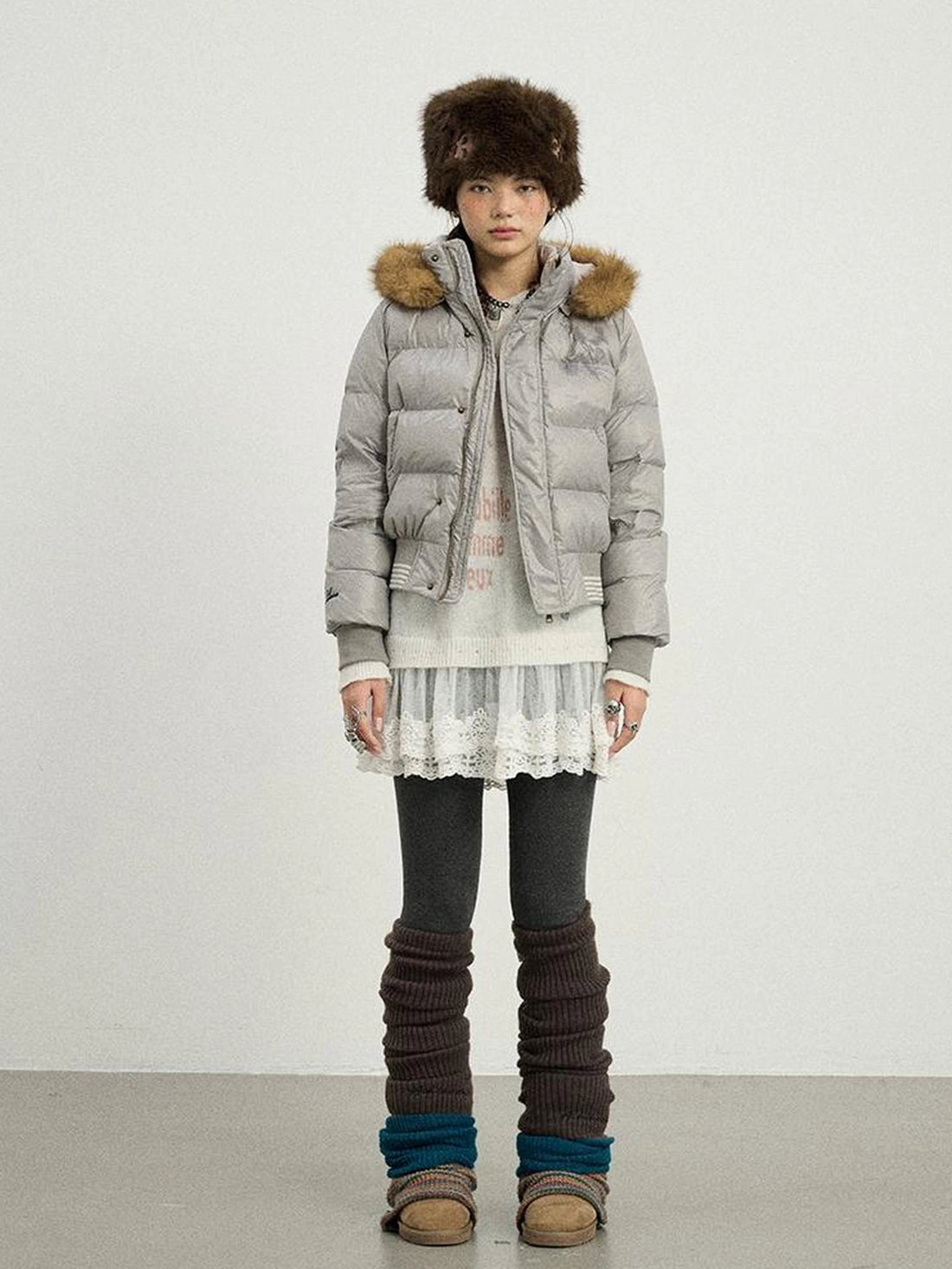 Achihara Warm Thickened Hooded Zip Front Long Sleeve For Women Quilted Puffer Jacket