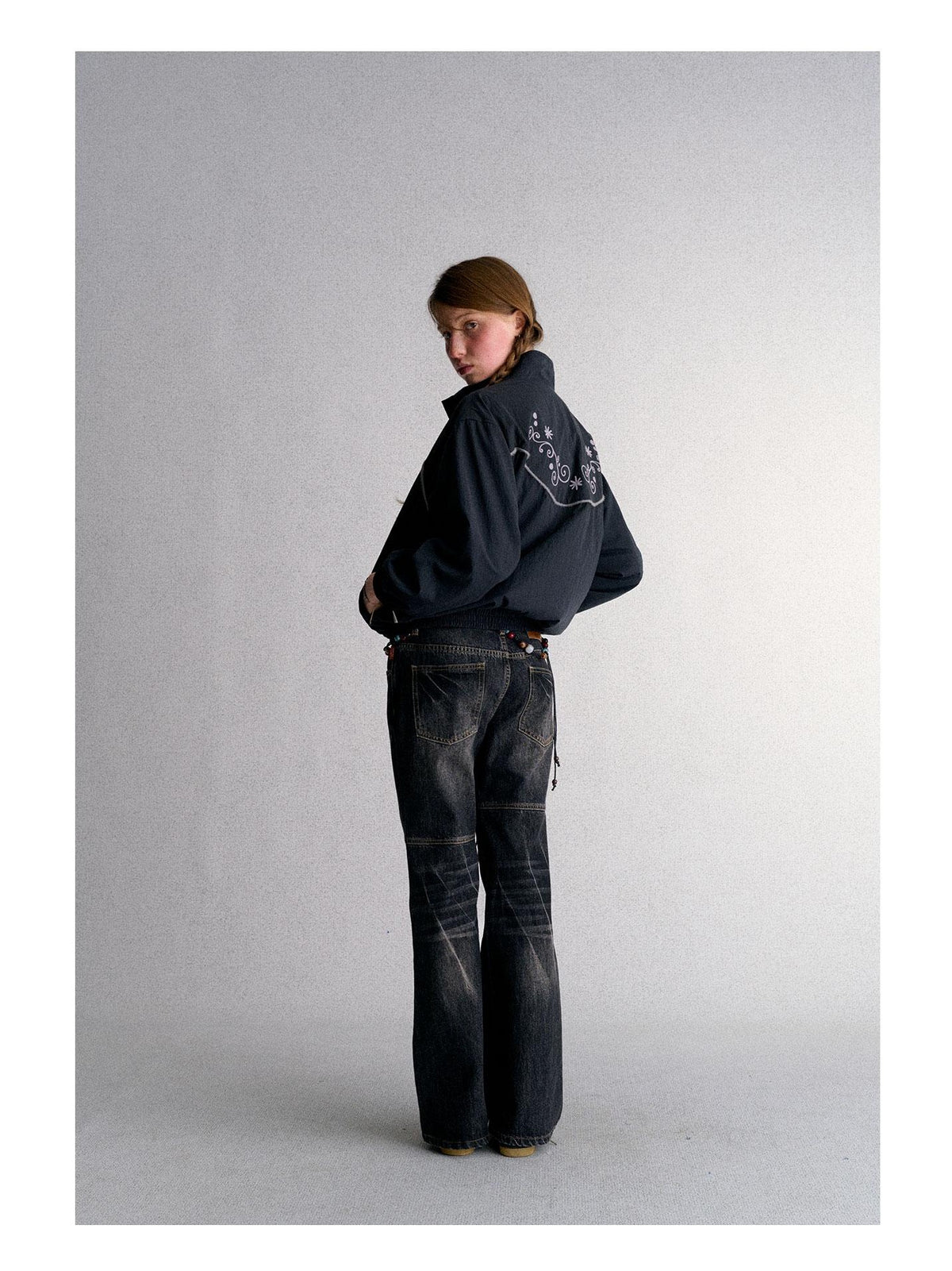 Achihara Washed Low Rise Flared Pocket Women&
