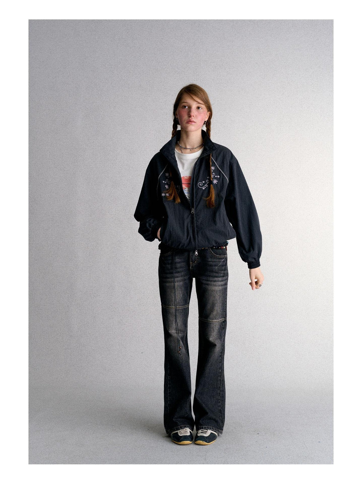 Achihara Washed Low Rise Flared Pocket Women&