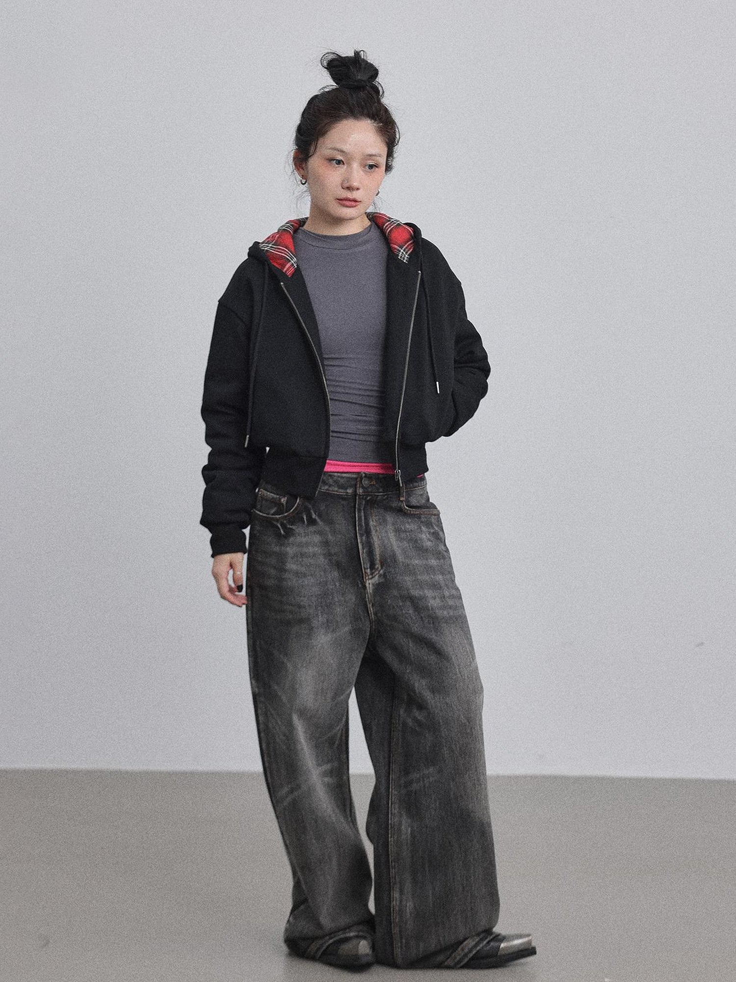 Achihara Winter Alowa Hoodie Sweatshirt V-neck T-shirt Long-Sleeve