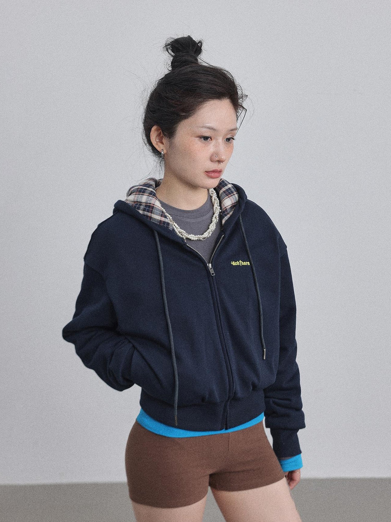 Achihara Winter Alowa Hoodie Sweatshirt V-neck T-shirt Long-Sleeve