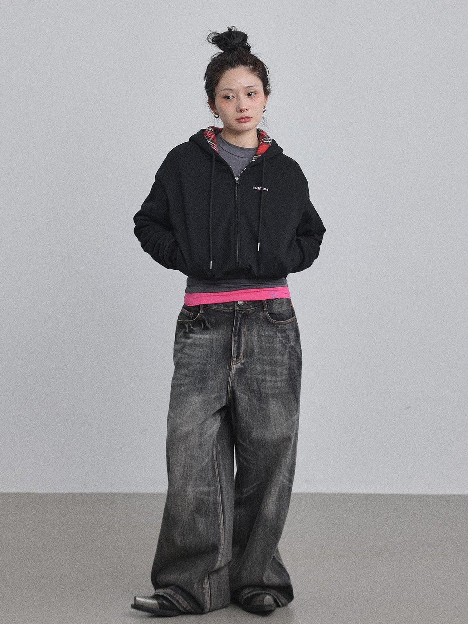 Achihara Winter Alowa Hoodie Sweatshirt V-neck T-shirt Long-Sleeve