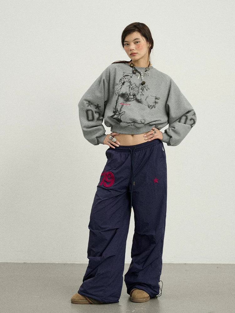 Achihara Winter Fleece Cargo Pants Waterproof Wide Leg-4