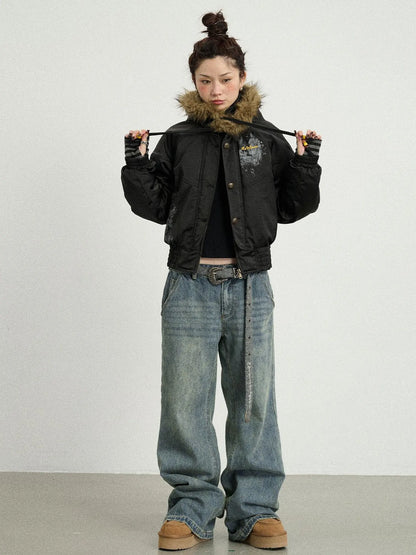 Winter Musta Puffer Coat