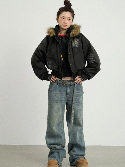 Winter Musta Puffer Coat