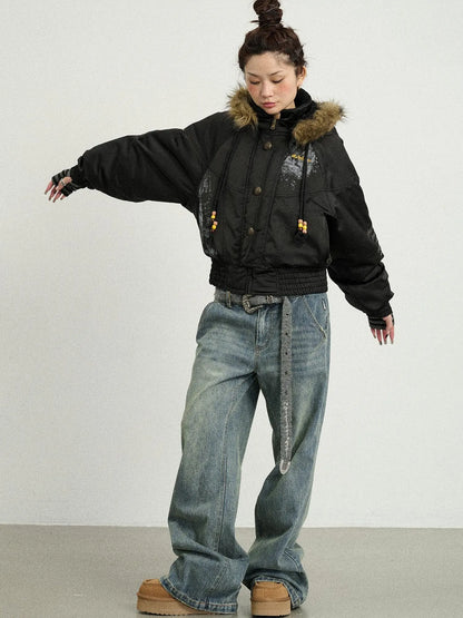 Winter Musta Puffer Coat