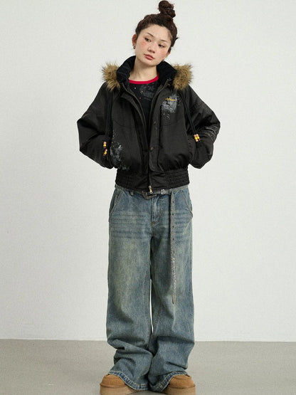 Winter Musta Puffer Coat