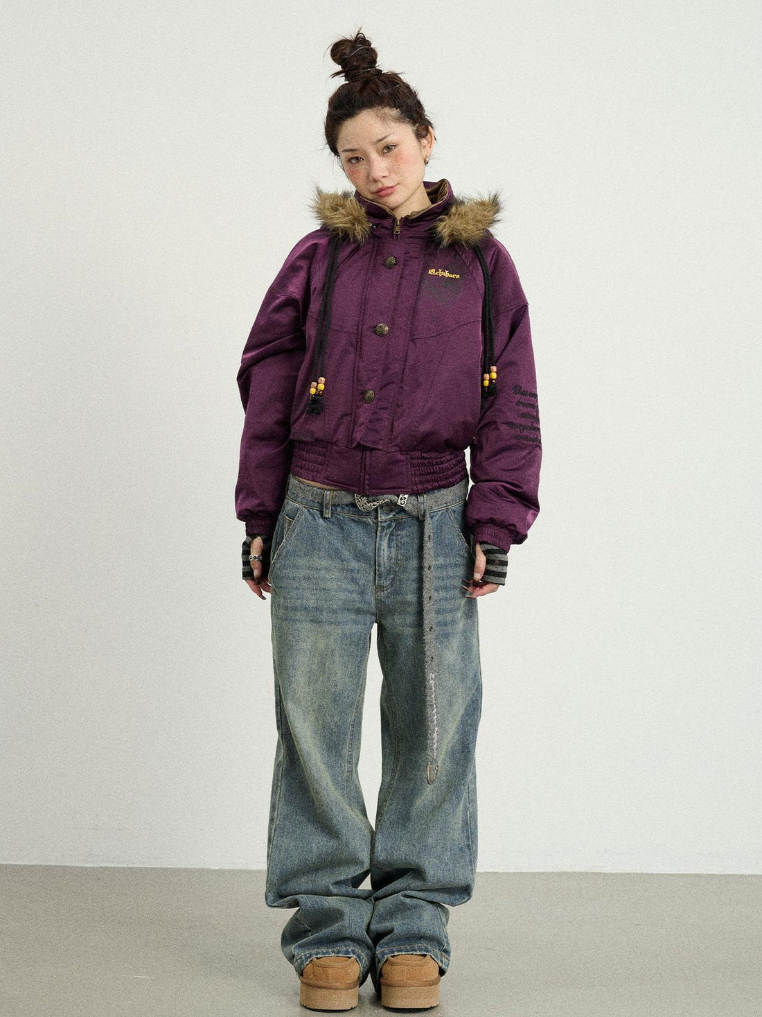 Achihara Winter Musta Puffer Coat
