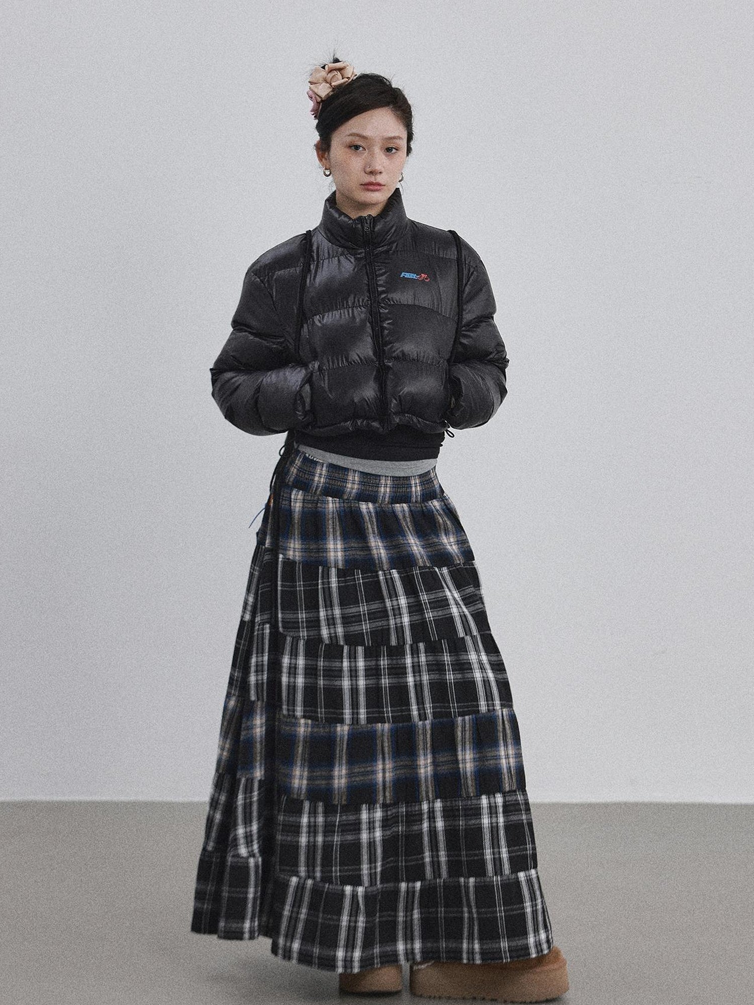 Achihara Winter Pixel Glow Short Padded Jacket