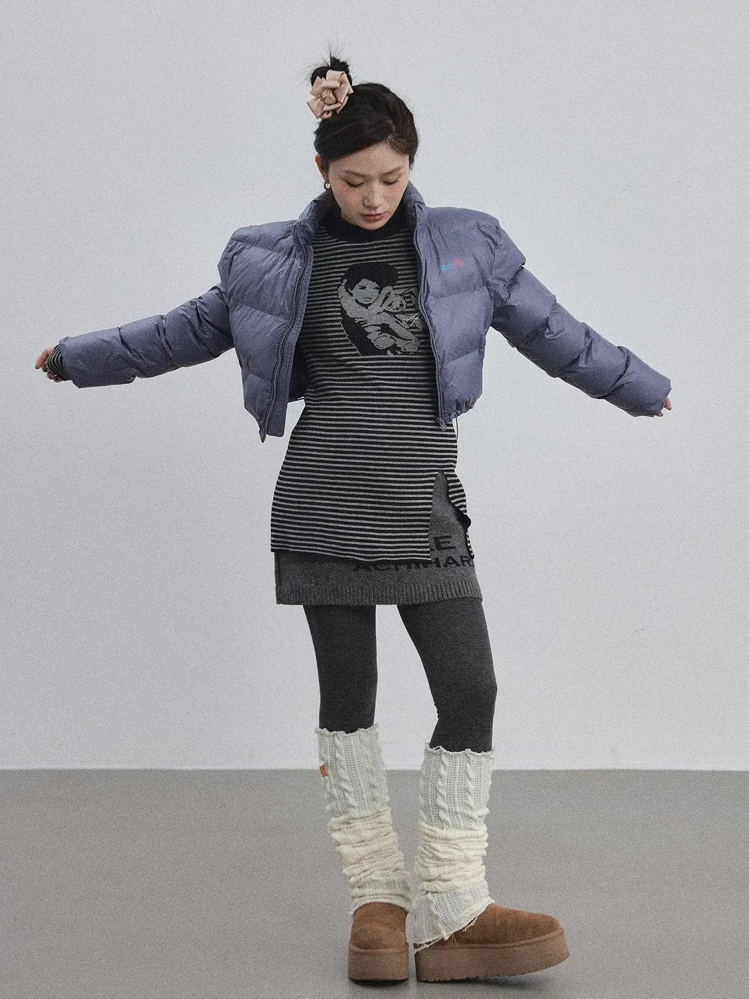 Winter Pixel Glow Short Padded Jacket