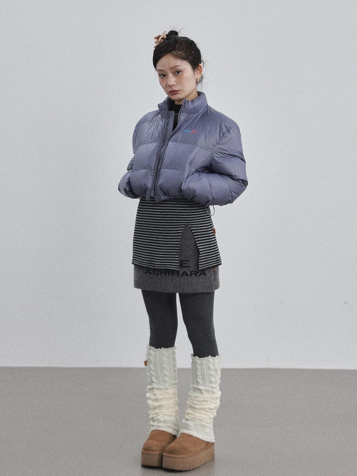 Achihara Winter Pixel Glow Short Padded Jacket