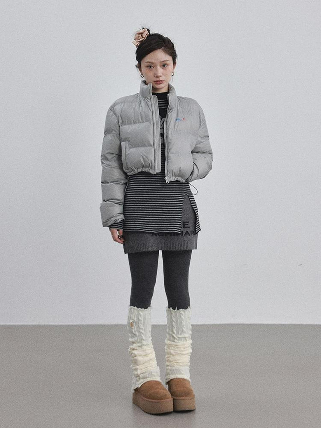 Achihara Winter Pixel Glow Short Padded Jacket