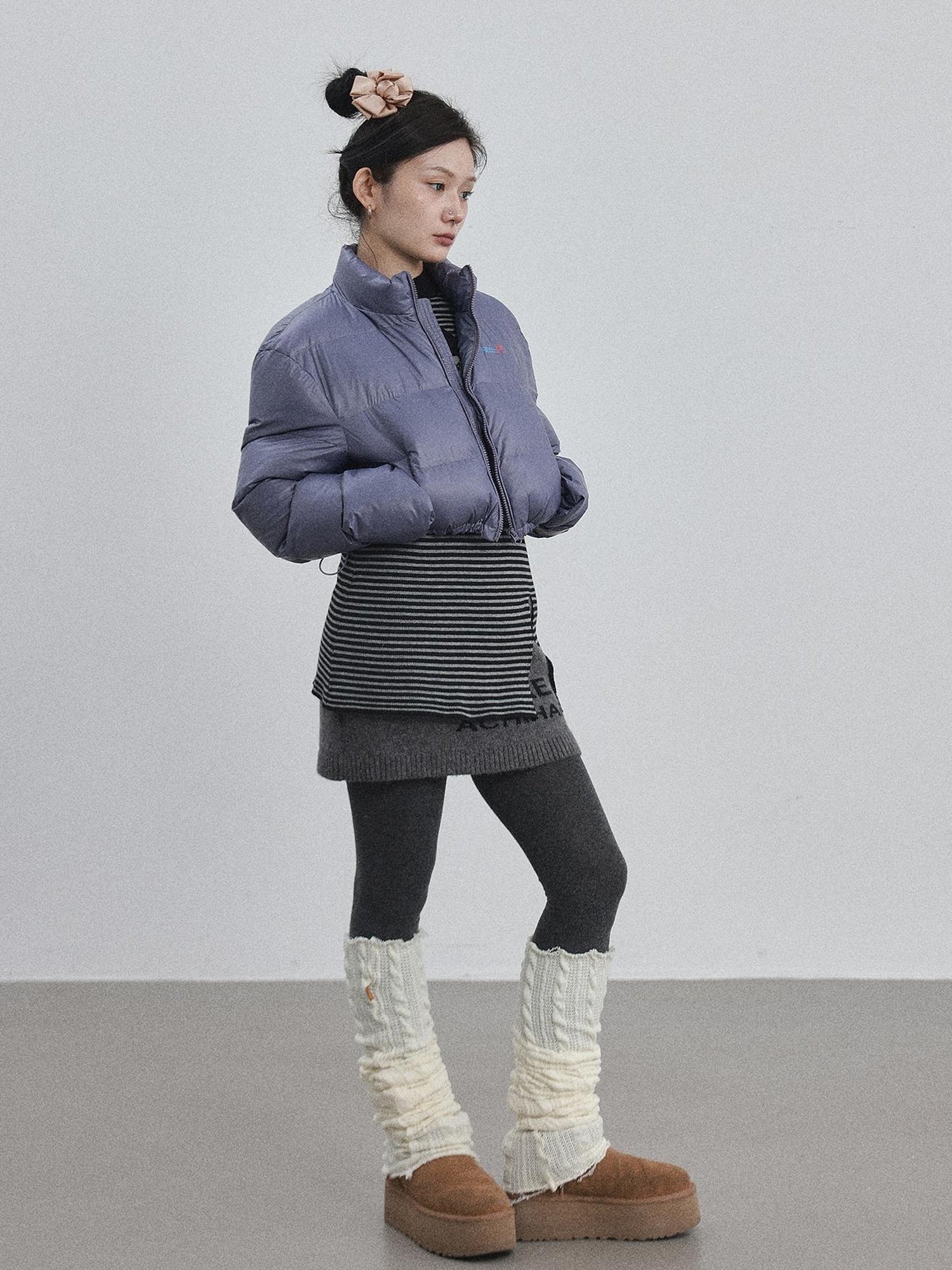 Achihara Winter Pixel Glow Short Padded Jacket