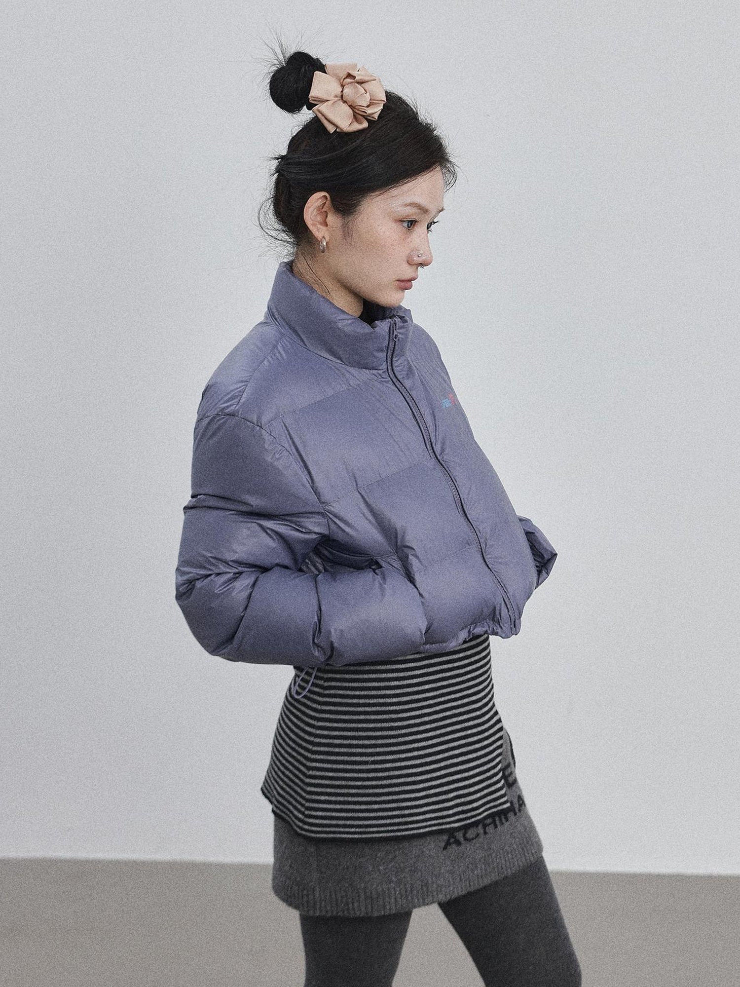 Achihara Winter Pixel Glow Short Padded Jacket