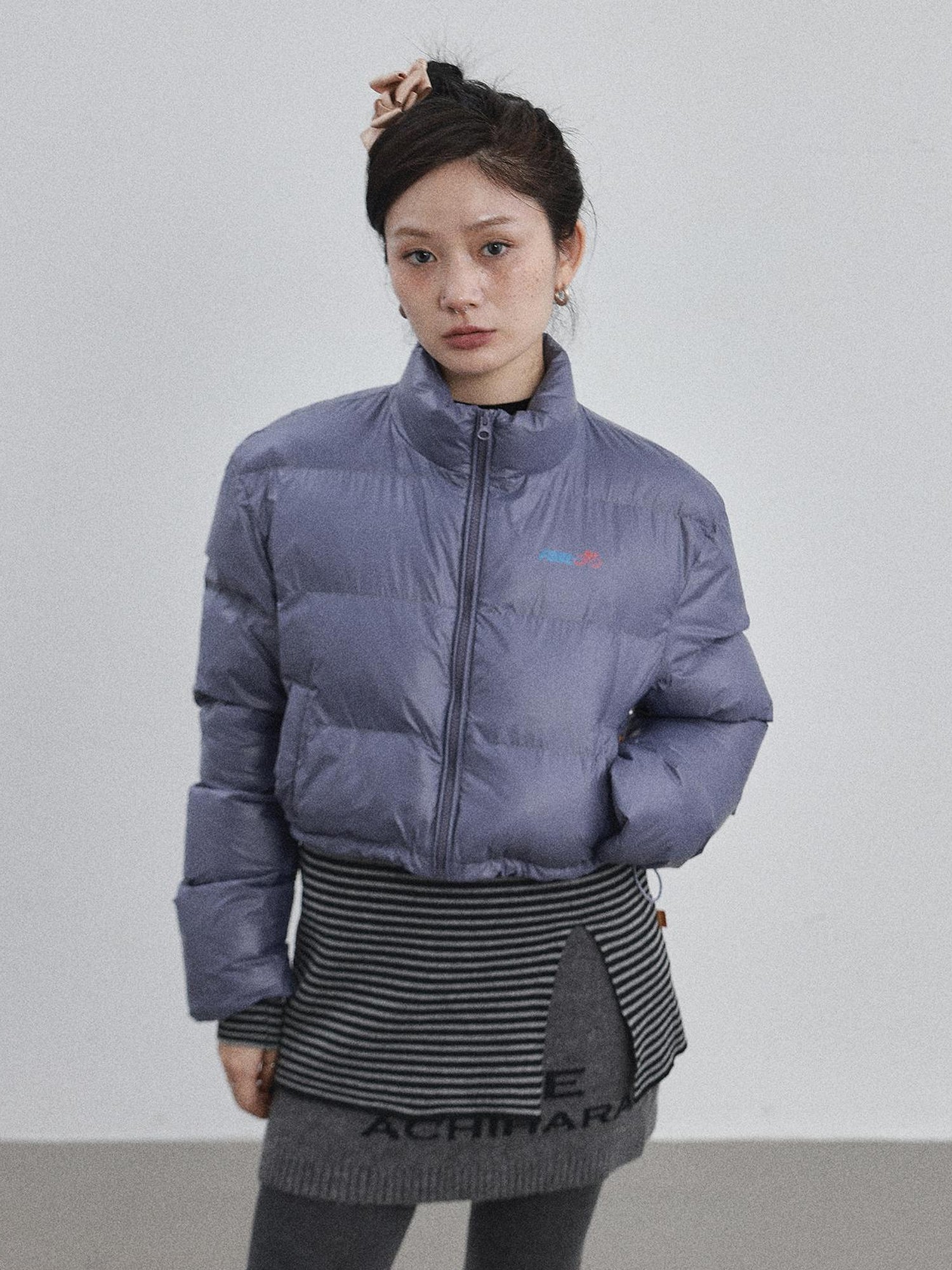 Achihara Winter Pixel Glow Short Padded Jacket