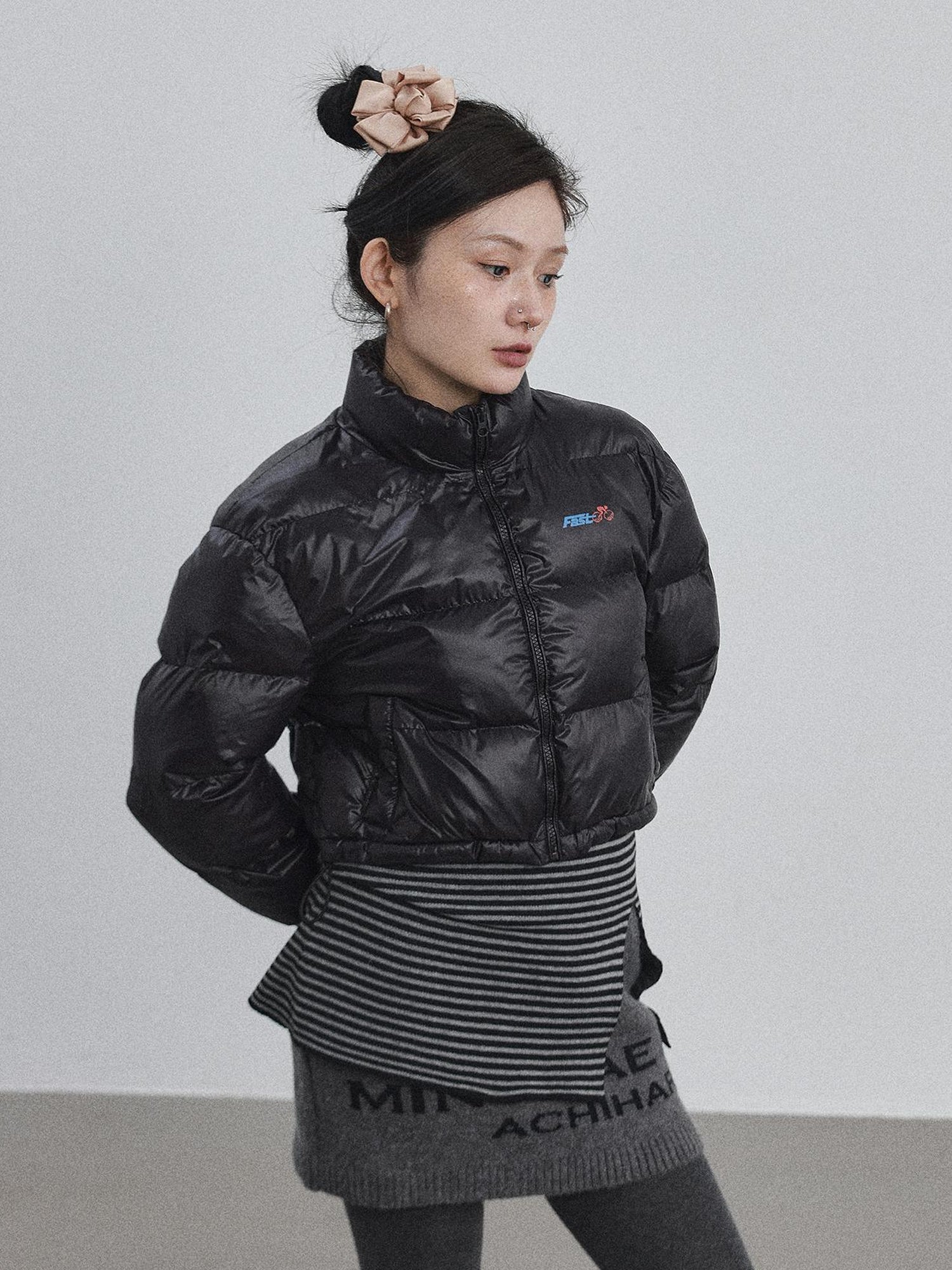 Achihara Winter Pixel Glow Short Padded Jacket