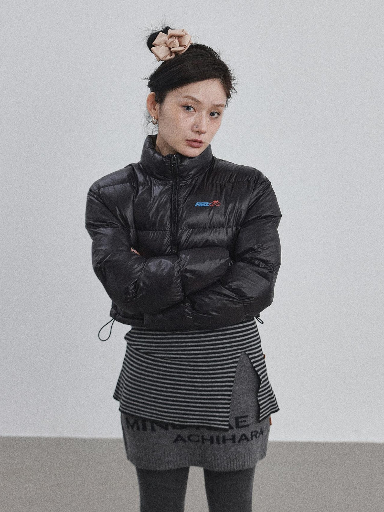 Achihara Winter Pixel Glow Short Padded Jacket