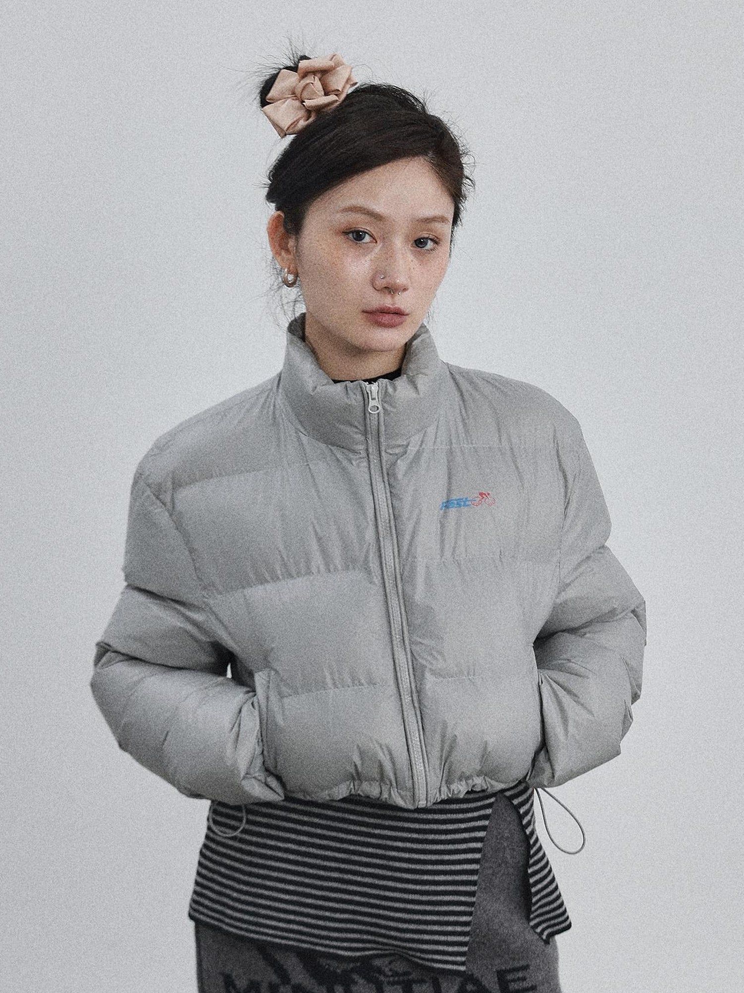 Achihara Winter Pixel Glow Short Padded Jacket