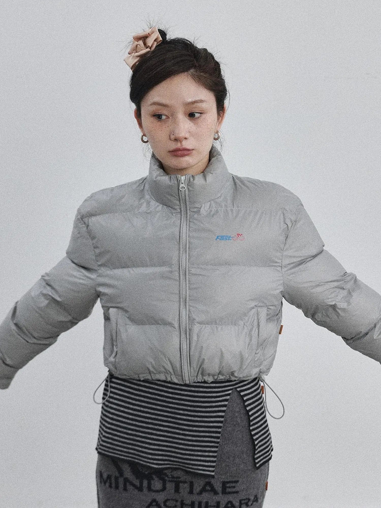 Winter Pixel Glow Short Padded Jacket
