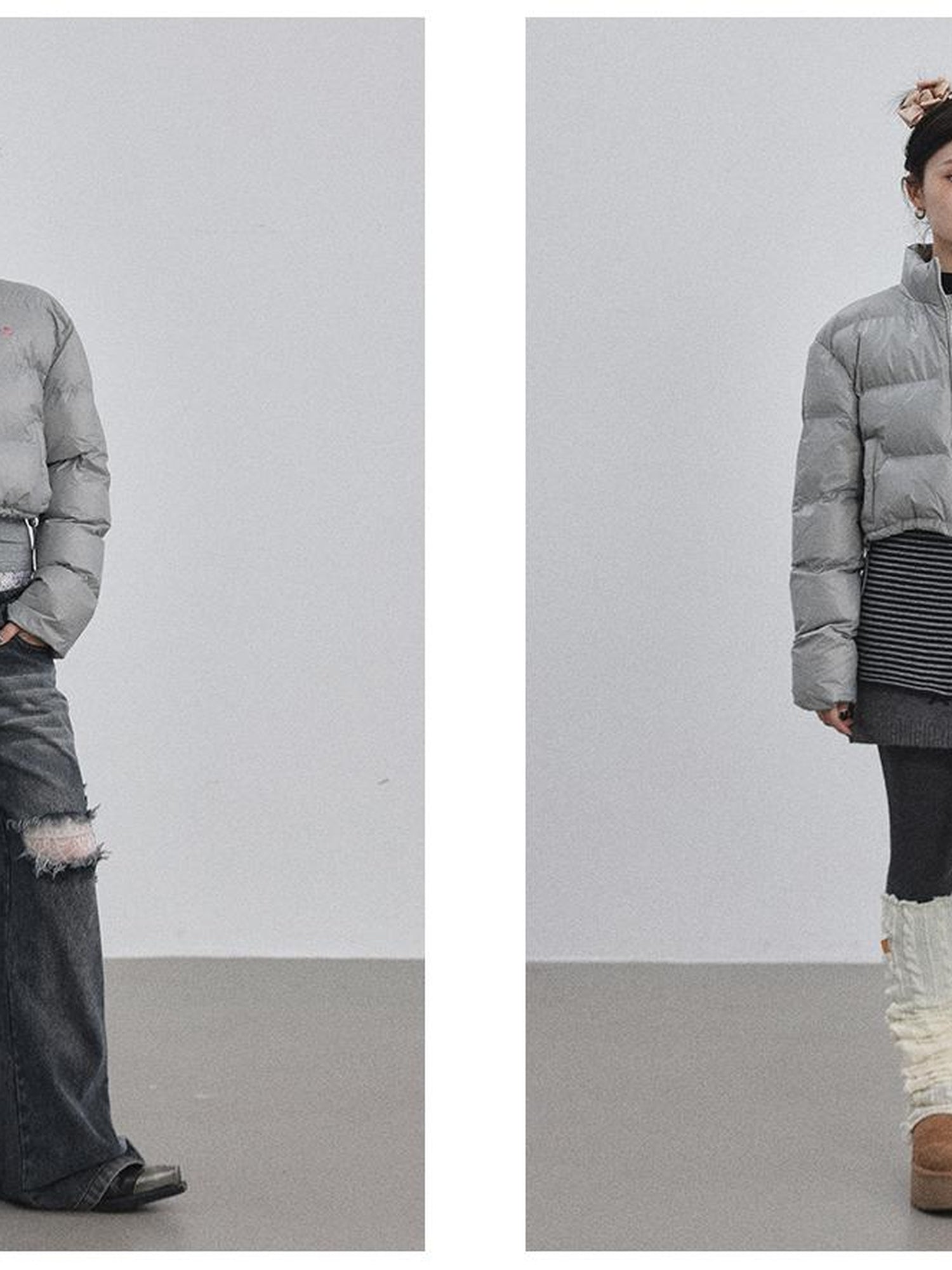 Achihara Winter Pixel Glow Short Padded Jacket