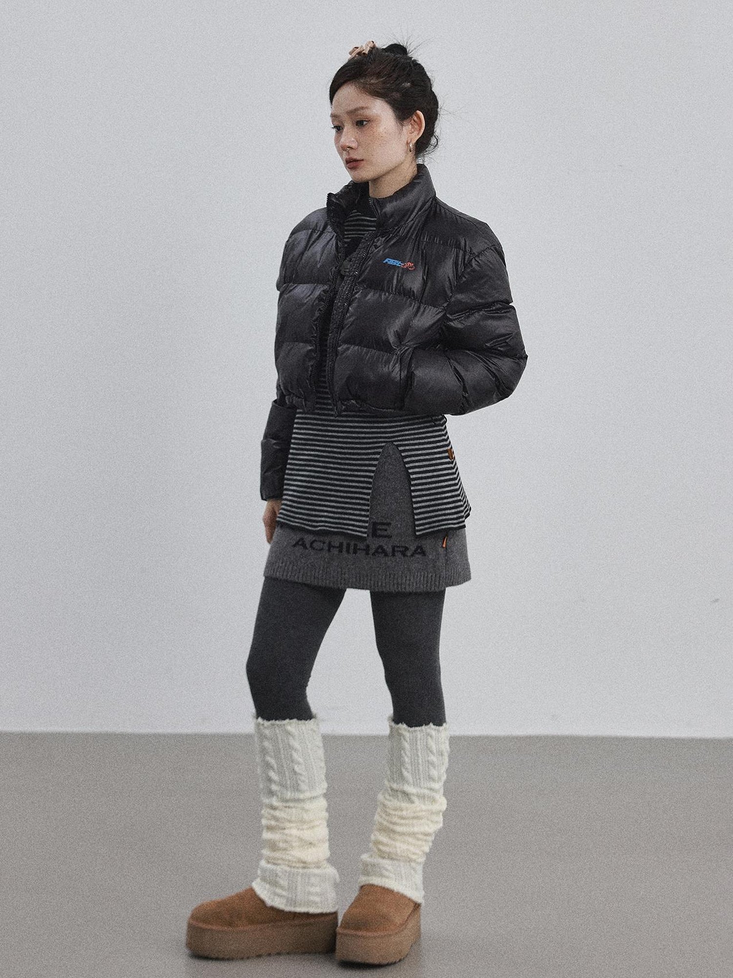 Achihara Winter Pixel Glow Short Padded Jacket