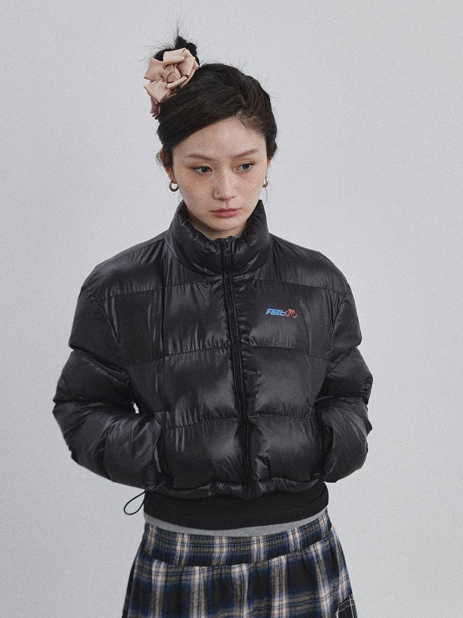 Achihara Winter Pixel Glow Short Padded Jacket