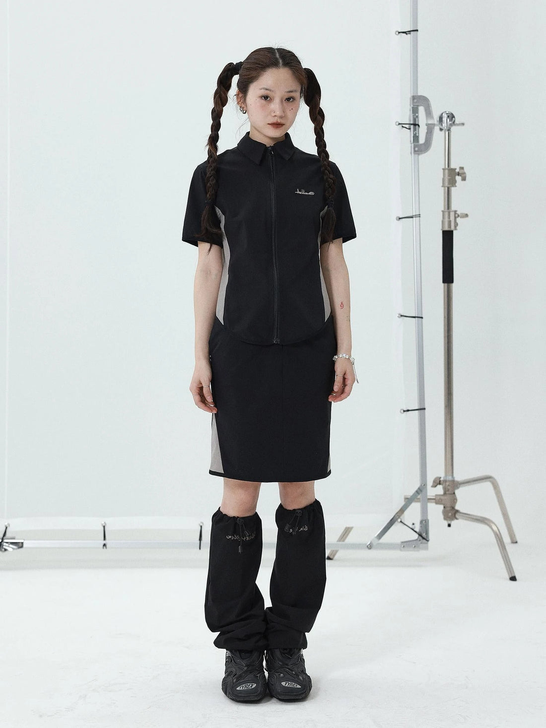 Women Short Sleeve Shirt And Skirt Set 2025 Summer
