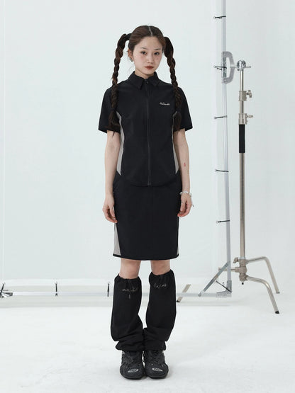 Women Short Sleeve Shirt And Skirt Set 2025 Summer