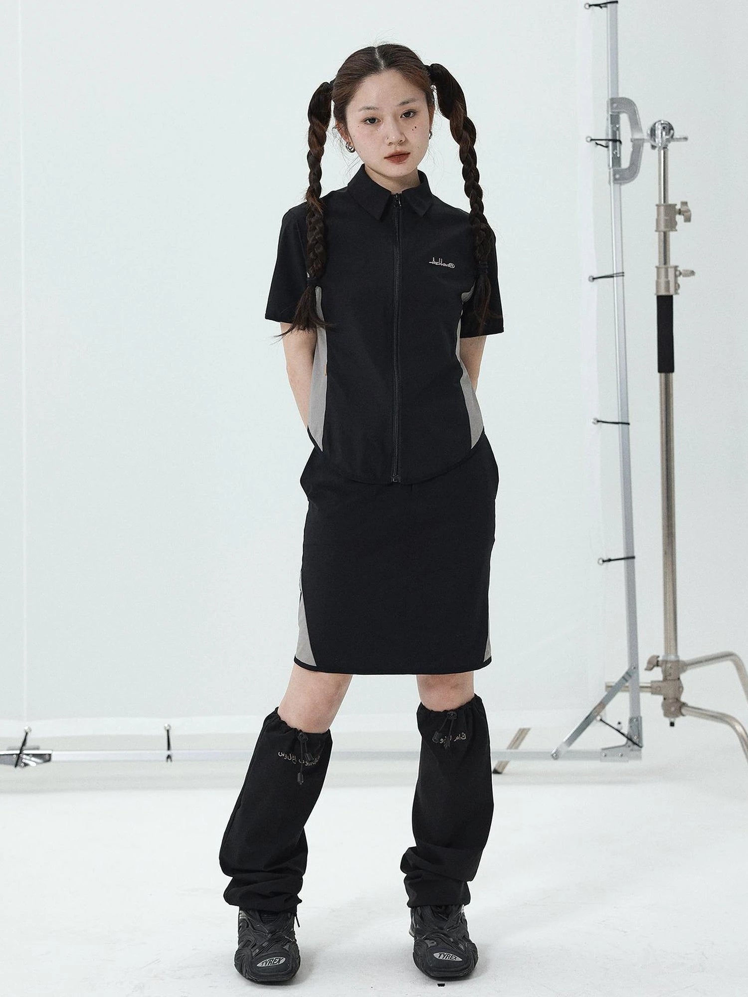 Women Short Sleeve Shirt And Skirt Set 2025 Summer