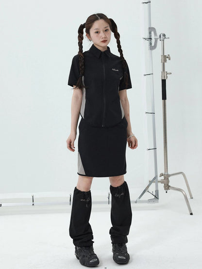 Women Short Sleeve Shirt And Skirt Set 2025 Summer