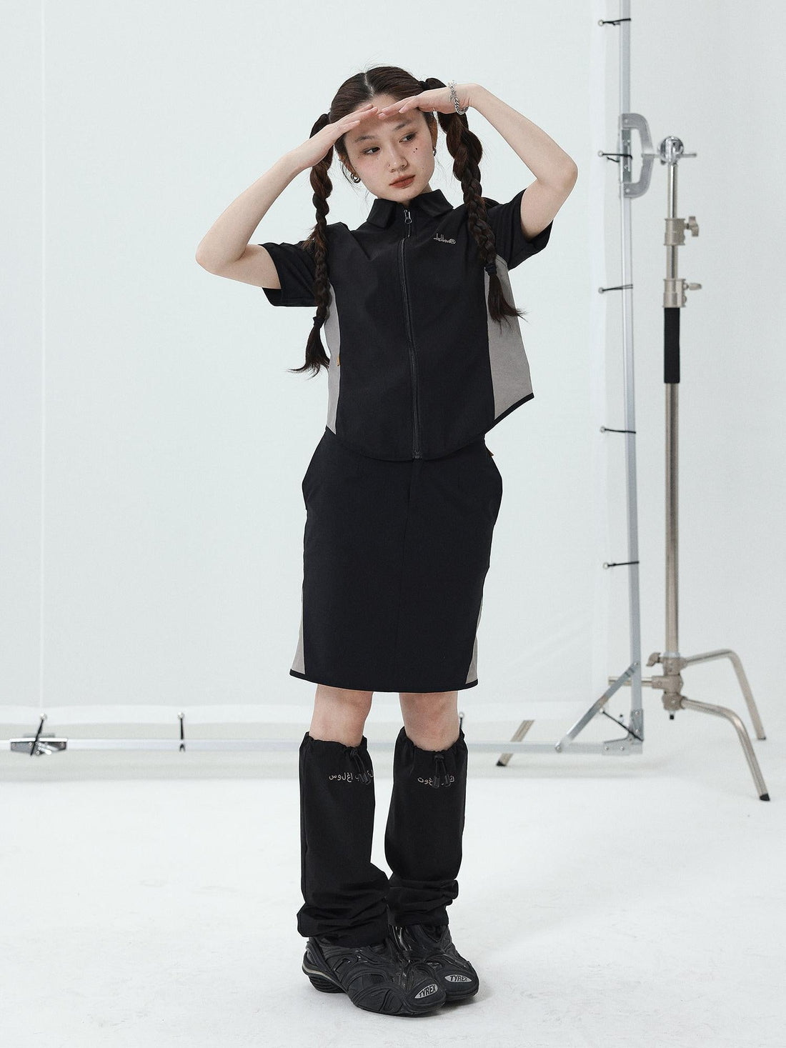Achihara Women Short Sleeve Shirt And Skirt Set 2025 Summer