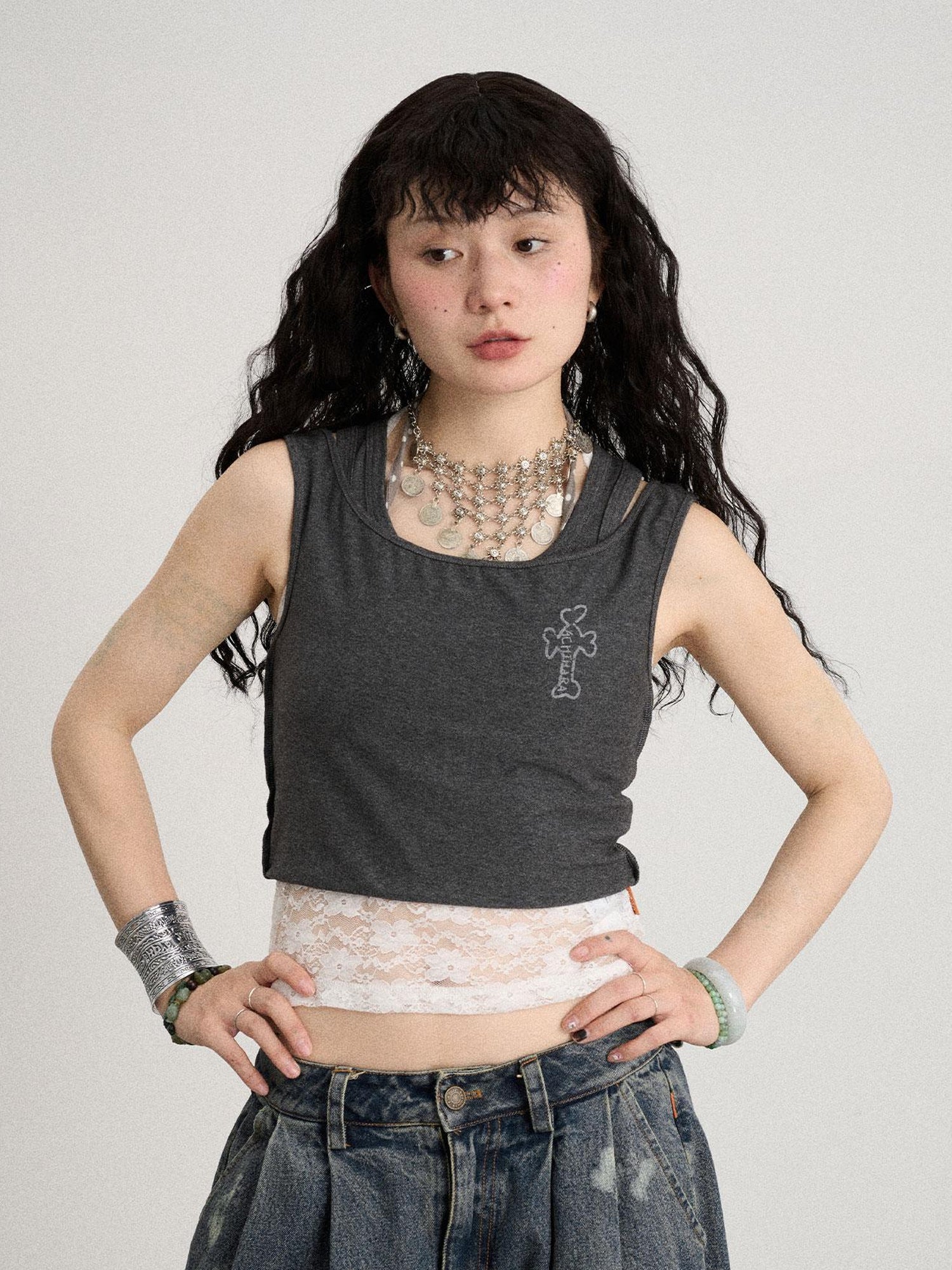 Achihara Wrap Around Love Vest Dress