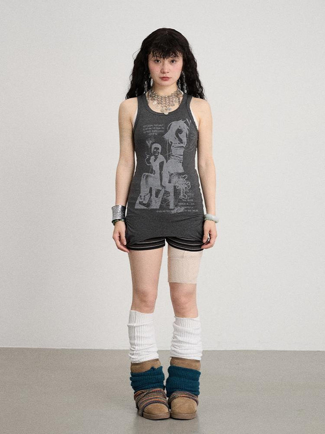 Achihara Wrap Around Love Vest Dress
