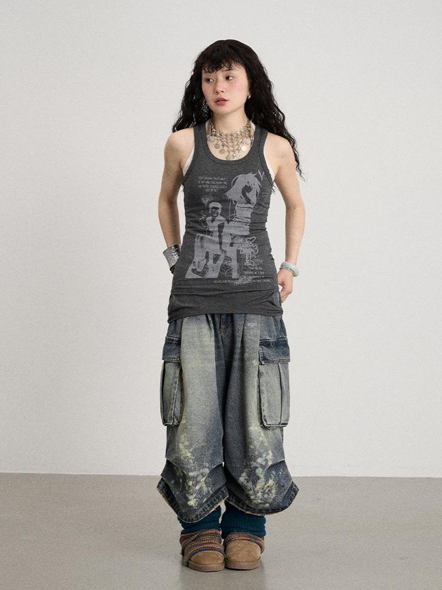 Achihara Wrap Around Love Vest Dress