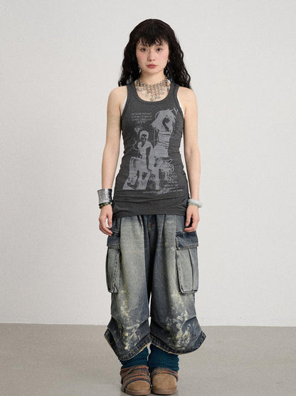 Achihara Wrap Around Love Vest Dress