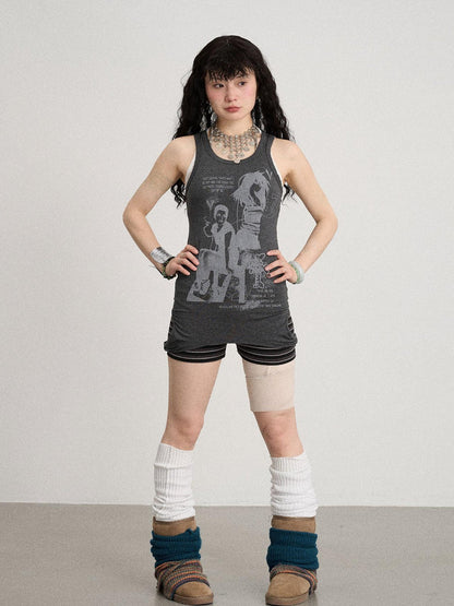 Achihara Wrap Around Love Vest Dress