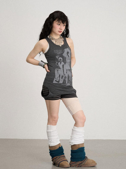 Achihara Wrap Around Love Vest Dress