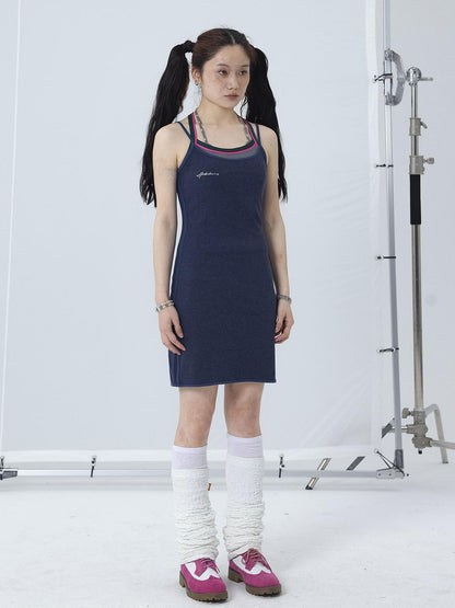 Achihara Y2K Retro Strap Summer Dress