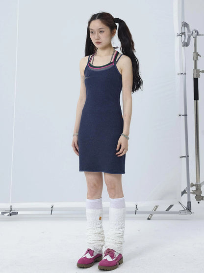 Y2K Retro Strap Summer Dress