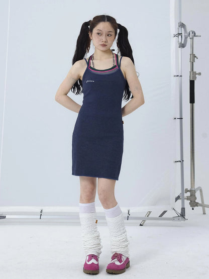 Y2K Retro Strap Summer Dress