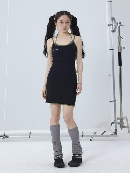Achihara Y2K Retro Strap Summer Dress