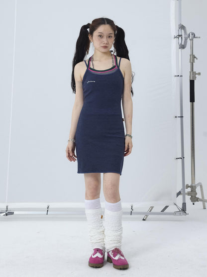 Achihara Y2K Retro Strap Summer Dress