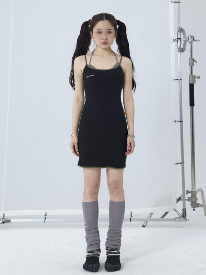 Achihara Y2K Retro Strap Summer Dress