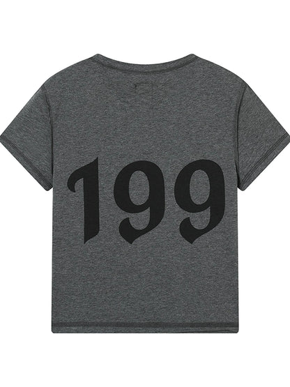Fiona Cropped Tee Shameless Inspired Summer Top V-Neck T-Shirt Long-Sleeve