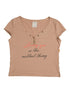 Achihara V-Neck Adjustable Lazy Tee With Noble Print