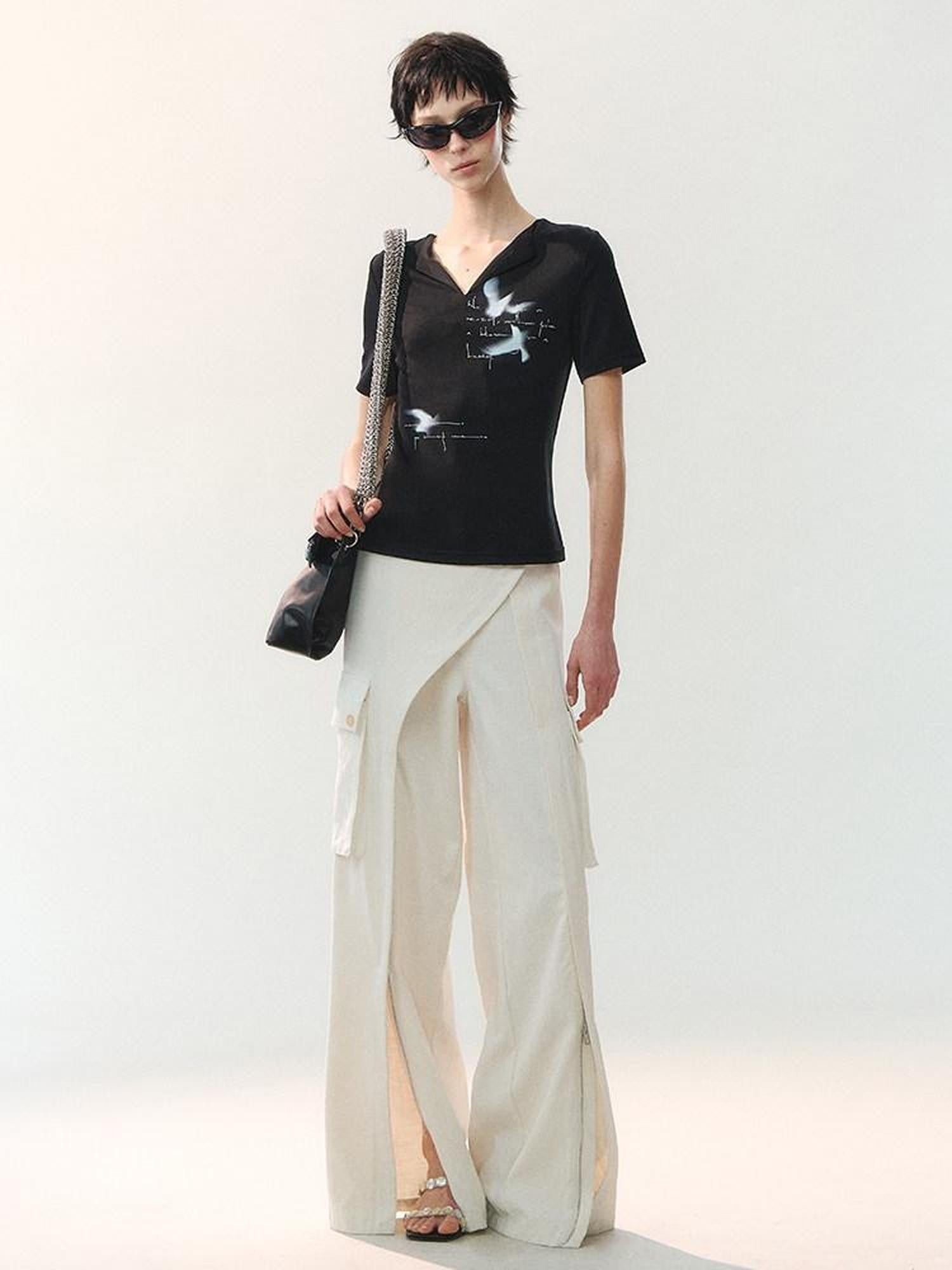 AnnoMundi Abstract Bird Mesh Print Women&