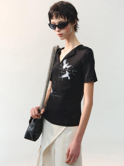 AnnoMundi Abstract Bird Mesh Print Women&