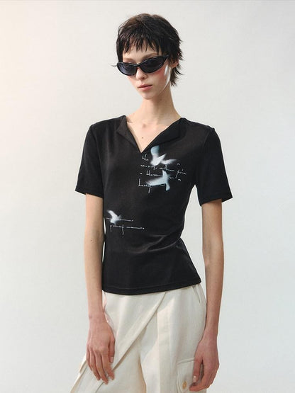 AnnoMundi Abstract Bird Mesh Print Women&