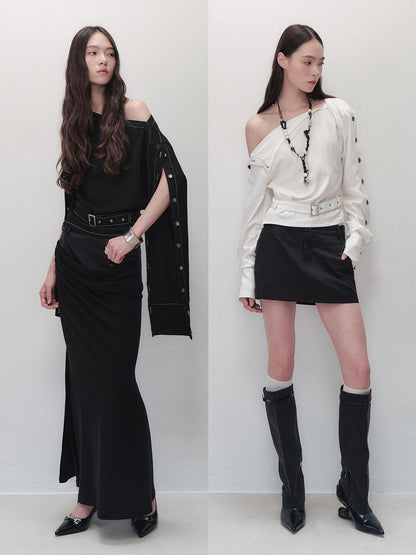 AnnoMundi Adjustable Belted Shirt With Convertible Cuffs